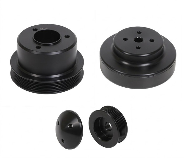 1988 - 1997 Chevy Truck Big Block Performance Series Pulley Kit, Black