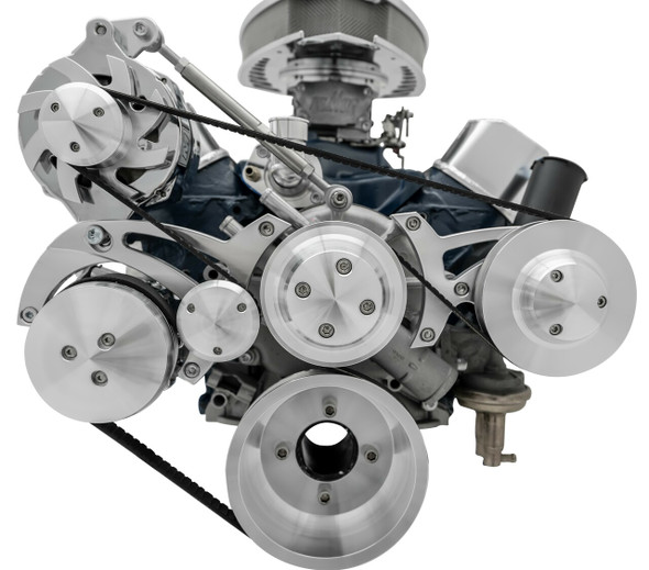 Small Block Ford Ultra Mid-Mount Serpentine Conversion Kit, Clear