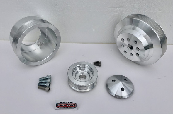 Small Block Ford Performance Ratio Serpentine Pulley Kit (1985 Crown Vic Water Pump)