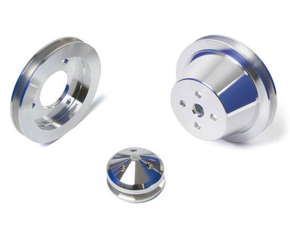 Ford FE High Flow V-Belt Pulley Kit (1V), Clear