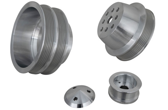 Big Block Chrysler Serpentine Pulley Kit for Fluid Damper, Clear
