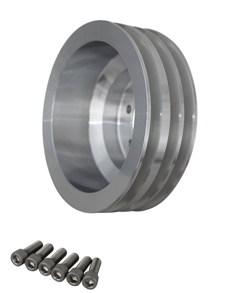 Small Block Chrysler High Flow V-Belt Crankshaft Pulley (3V), Clear
