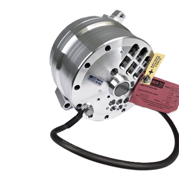 March Performance Billet GM 10SI Alternator, 140 Amp 1 Wire,  Back