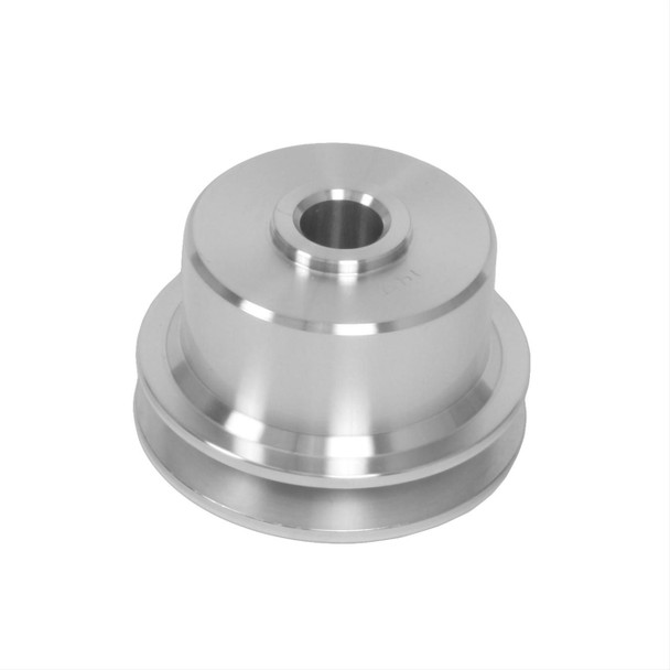 Big Block Ford Single Groove Alternator V-Belt Pulley, Clear