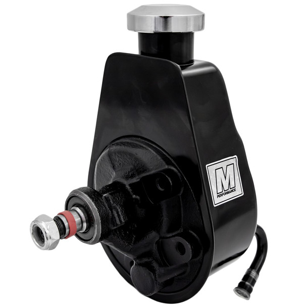 Ultra Series Saginaw Keyway Style Power Steering Pump Black Finish, Face Ultra Series Saginaw Keyway Style Power Steering Pump Black Finish, Face