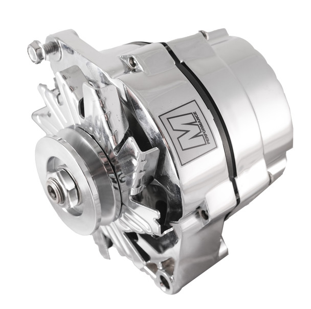 Ultra Series GM 10SI Alternator, 140 Amp 1 Wire Chrome Finish, Face Ultra Series GM 10SI Alternator, 140 Amp 1 Wire Chrome Finish, Face
