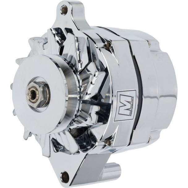 Ultra Series Ford 1G Alternator, 100 Amp 1 Wire Chrome Finish