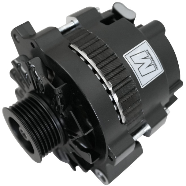 Ultra Series GM CS130 Alternator, 140 Amp 1 Wire Black Finish, Center Mount