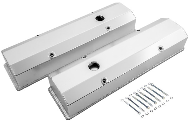 Small Block Chevy Fabricated Valve Covers, Polished