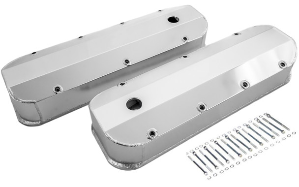 Big Block Chevy Fabricated Valve Covers, Polished