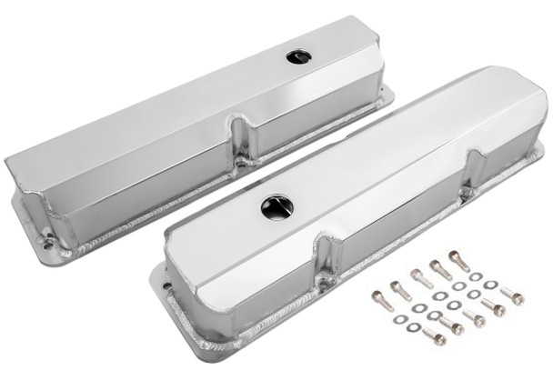 Ford FE Fabricated Valve Covers, Polished