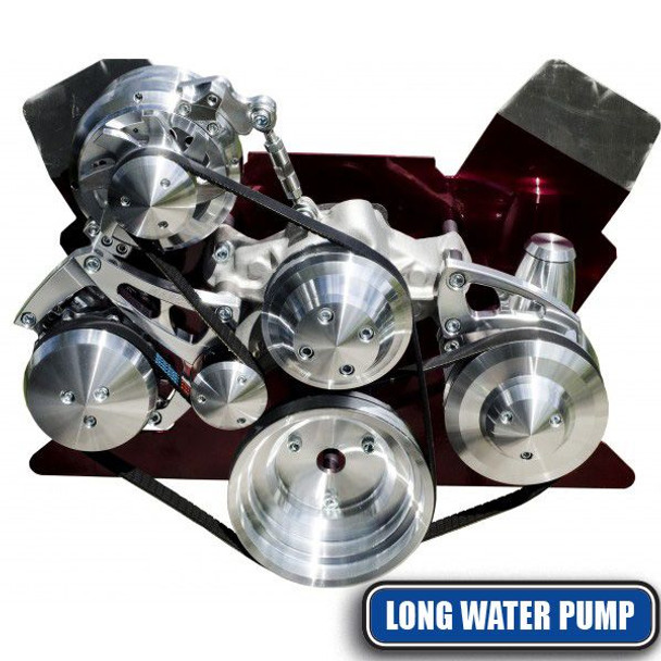 Big Block Chevy Long Water Pump All Inclusive Serpentine System (AC & PS)