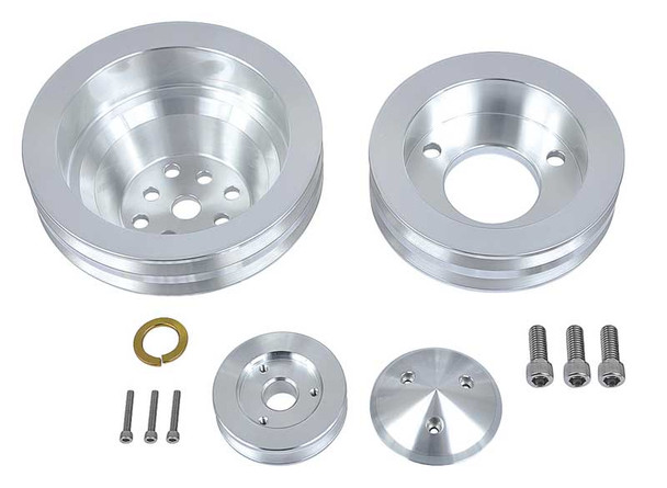 Big Block Chevy Performance Ratio V-Belt Pulley Kit for Short Water Pumps (2V)