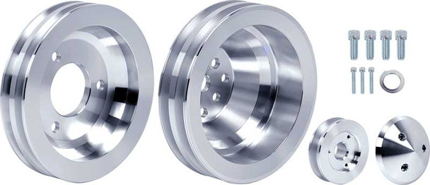 Big Block Chevy High Flow V-Belt Pulley Kit for Short Water Pumps
