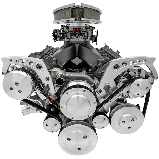 Chevy LS All Inclusive Revolver Serpentine System w/ AC, Clear