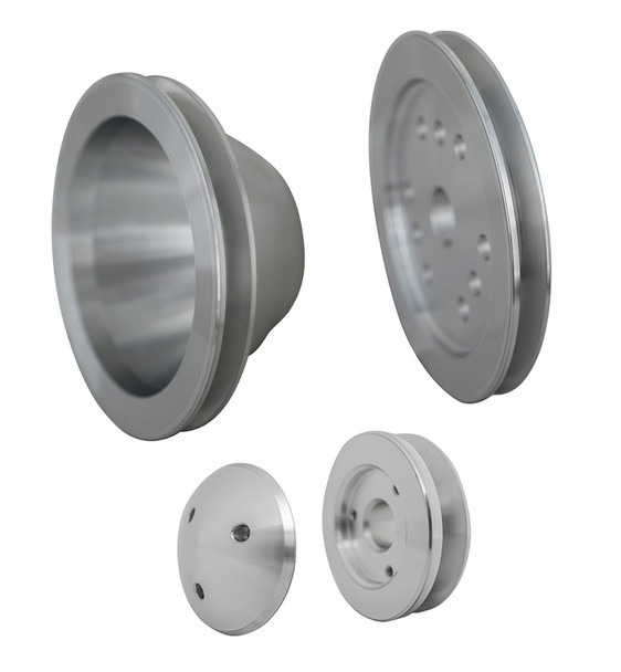 Chevy 348-409 c.i. V-Belt Pulley Kit - Single Groove
