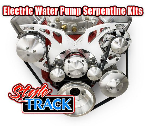 Chevy Big Block All Inclusive Style Track Serpentine System for Electric Water Pumps w/ AC