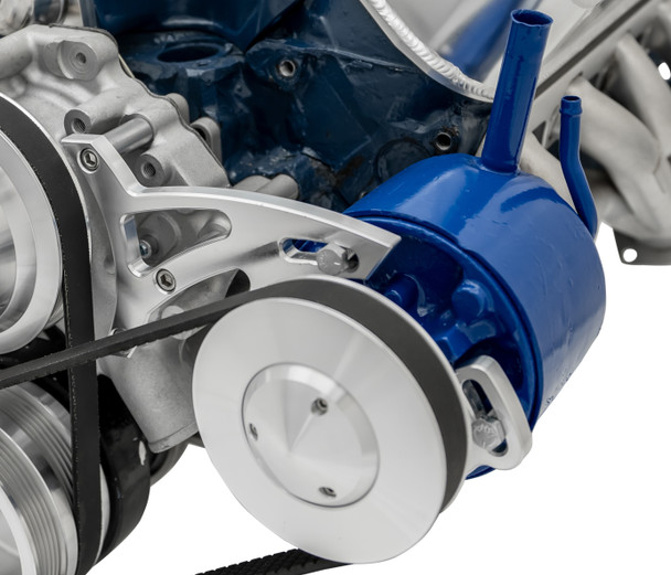 Small Block Ford Power Steering Bracket for Ford Corporate Pump, Clear