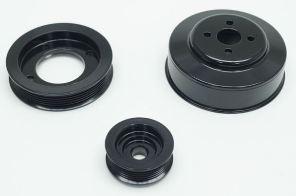 1994 - 1995 Ford Small Block Serpentine Pulley Kit - Black
