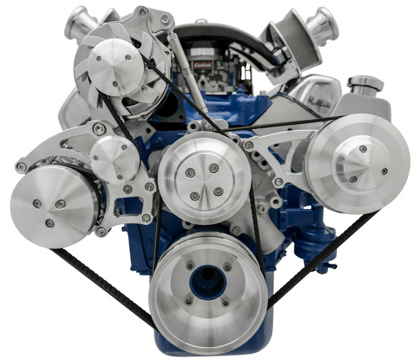 Ford 351 Cleveland Serpentine Conversion Ultra, AC & PS, Clear