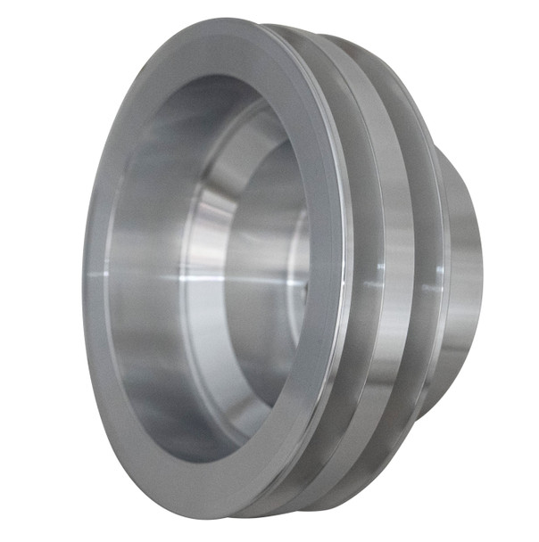 Chrysler High Flow V-Belt Crankshaft Pulley (2V), Clear, Angle