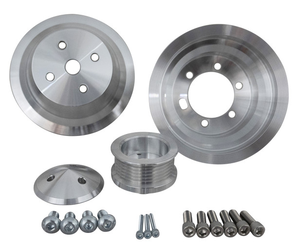 Small Block Chrysler Serpentine Pulley Kit (1V), Clear
