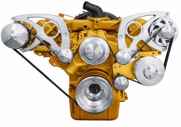 Chrysler 392 Hemi All Inclusive Style Track Serpentine System | AC, PS & ALT Clear