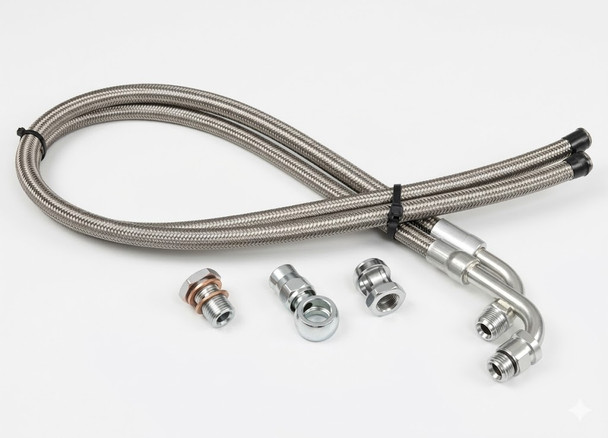 Saginaw Power Steering Hose Kit For GM Steering Box with Flare Fittings