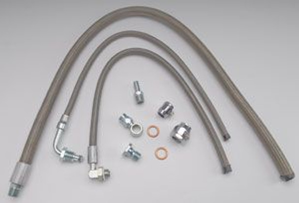 GM Type 2 Power Steering Hose Kit for GM Steering Box with Metric O-Ring Fittings ('79+)