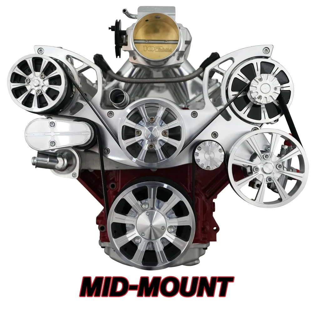 Chevy LS Mid Mount all inclusive serpentine system