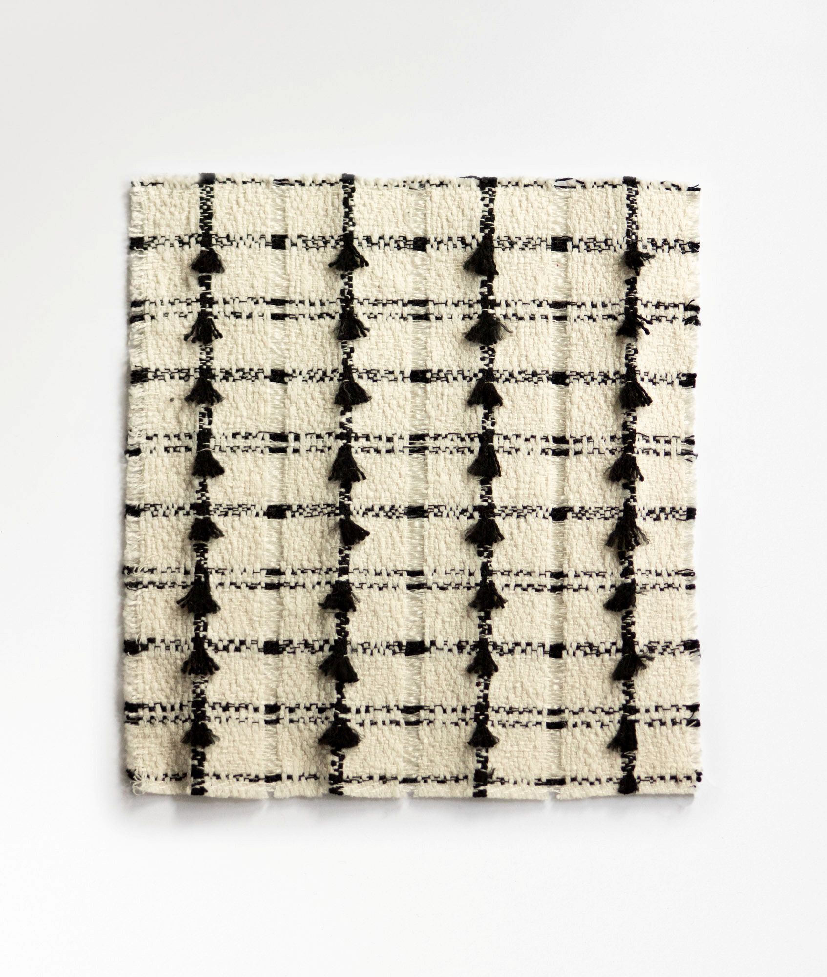 tessuto dedar bianco e nero geometrico