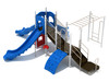 Custom Colors -  Sand Dollar Rails, Pacific Blue Climber, Pacific Blue Slides, White Posts, Primary Red Panel