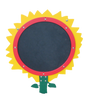 The Sunflower with yellow petals and red trim