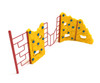 Craggy Peak Rock Climber - Brick Red Posts and Rails/Sunglow Yellow Plastic/Pacific Blue Handholds