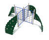 4 Panel Rope Challenger Climber - Sand Dollar Posts/Cobalt Blue Rails/Hunter Green Plastic/Tan Handholds