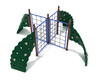 4 Panel Rope Challenger Climber - Brown Posts/Cobalt Blue Rails/Hunter Green Plastic/Tan Handholds