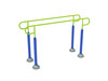 Single Station Parallel Bars - Lime Green Rails/Cobalt Blue Posts