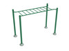 Single Station Horizontal Ladder - Green Rails and Posts Single Station Horizontal Ladder - Green Rails and Posts