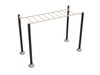 Single Station Horizontal Ladder - Sand Dollar Rails/Matte Black Posts