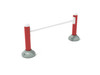 Single Station Push Up Bar - White Rails/Brick Red Posts