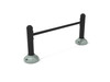 Single Station Push Up Bar - Matte Black Rails and Posts