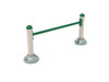 Single Station Push Up Bar - Rainforest Green Rails/White Posts