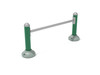 Single Station Push Up Bar - Silver Rails/Rainforest Green Posts