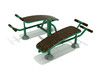 Double Station Sit Up Bench - Rainforest Green Rails and Posts