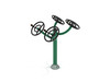 Double Station Arm Rotation - Matte Black Rails/Rainforest Green Post