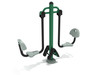 Double Station Leg Press - Matte Black Rails/Rainforest Green Post