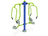 Double Station Chest Press - Lime Green Rails/Cobalt Blue Post