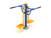 Double Station Pendulum Swing - Sunglow Yellow Rails/Cobalt Blue Post