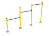 Triple Station Inclined Chin-Up Bars - Confetti Color Scheme