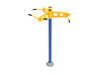 Triple Station Chin-Up Bars - Sunglow Yellow Rails/Cobalt Blue Post